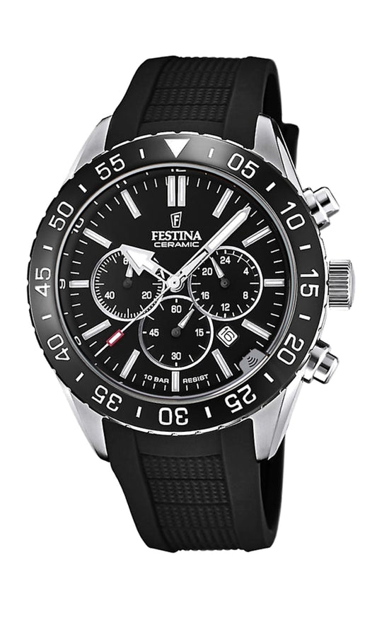 Festina Ceramic Watch - Black/Grey